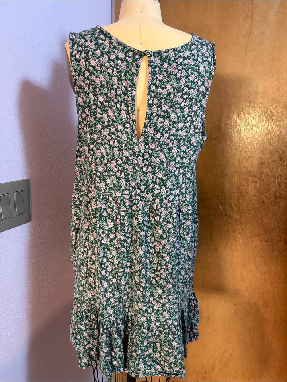 American Eagle Outfitters Green Floral Midi Dress - Picture 3 of 5